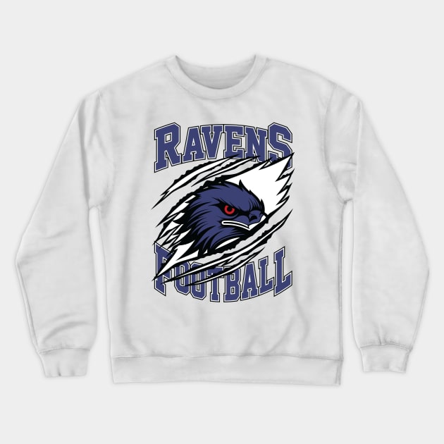 BLTM Ravens Football Crewneck Sweatshirt by Cemploex_Art